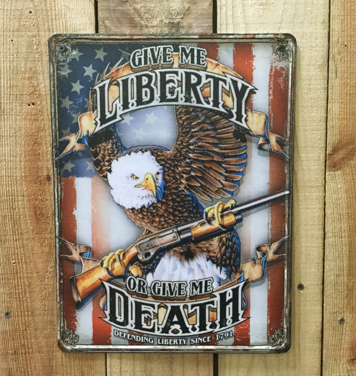 Tin Sign:  “Give me Liberty”  (201-9047)