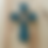 Thumbnail: Resin Blue Cross with Praying Cowboy (183-3007)