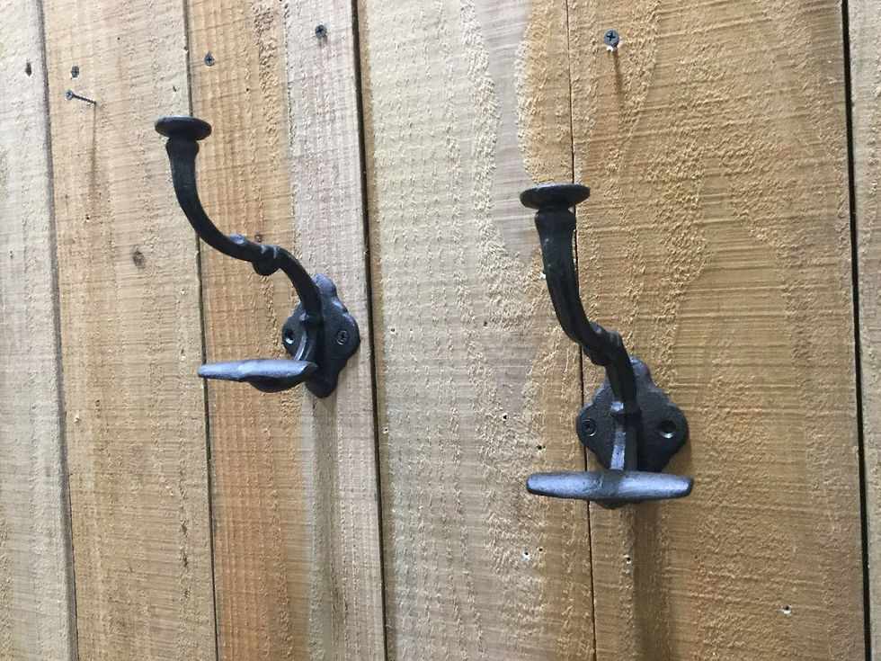 Thumbnail: Cast Iron Coat and Hat Hook Set of 2 (1184-0090)