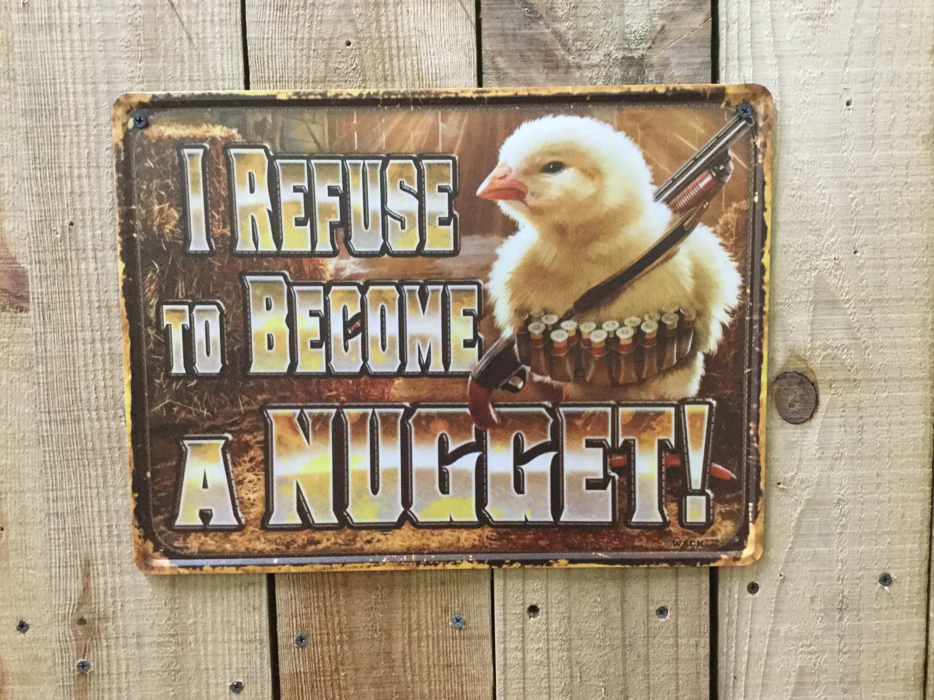 Tin Sign Refuse To Be A Nugget 1 9043 Krac Tin Sign Refuse To Be A Nugget 1 9043 Krac