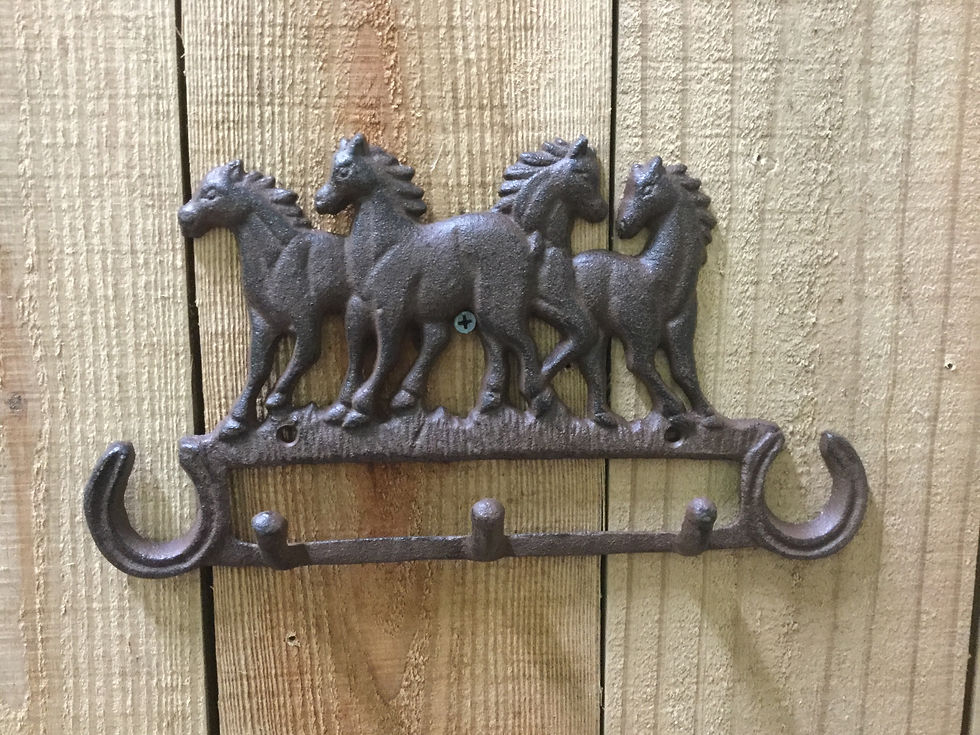 Thumbnail: Cast Iron Four Horse Coat Hook (180-0004)