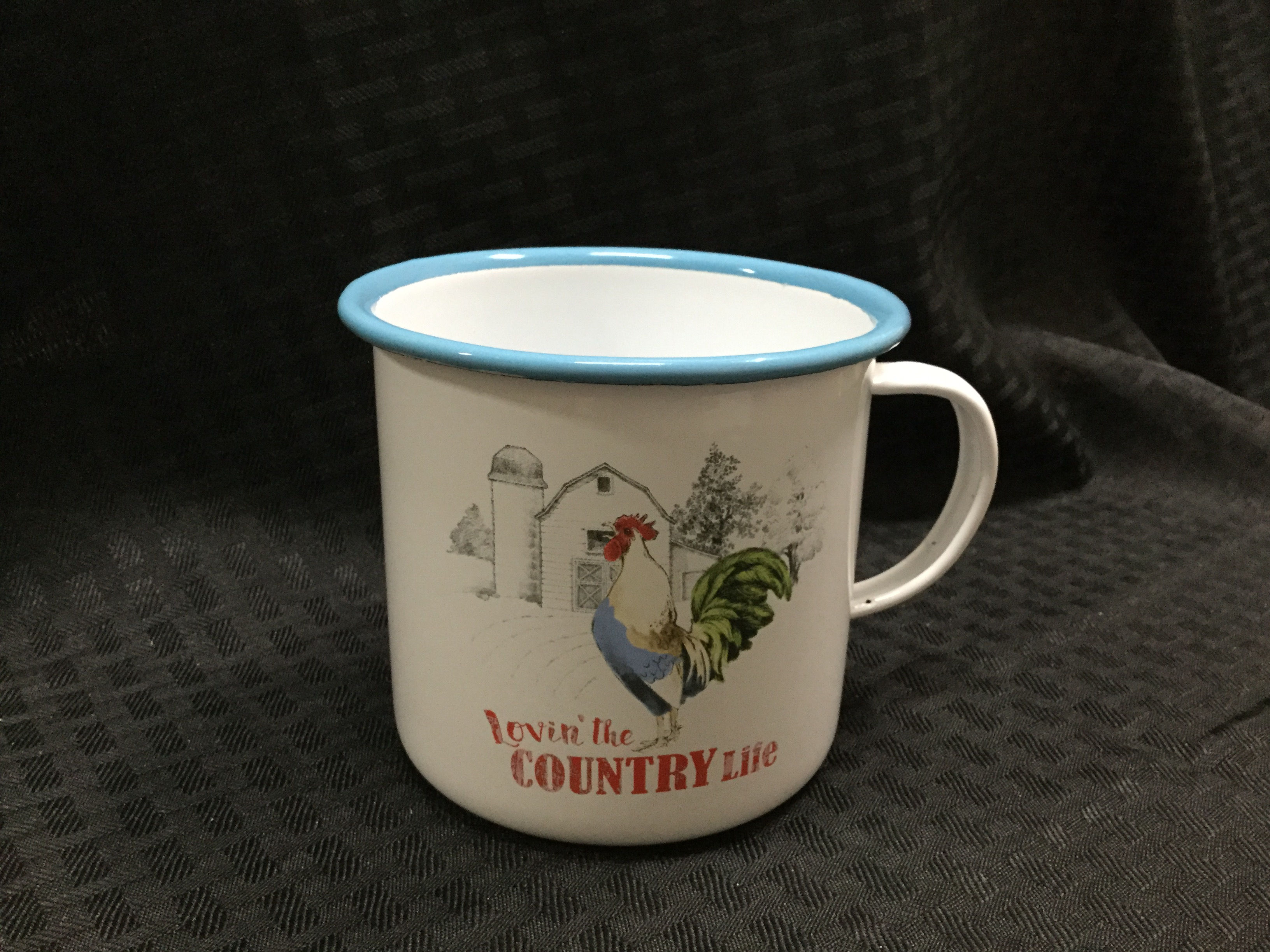 Enamelware Rooster Cup (190-1109)