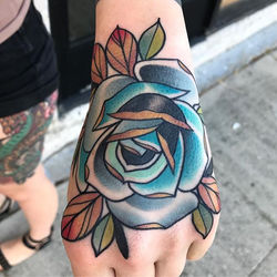 Made a big ol rose on my cousin Em's hand today..