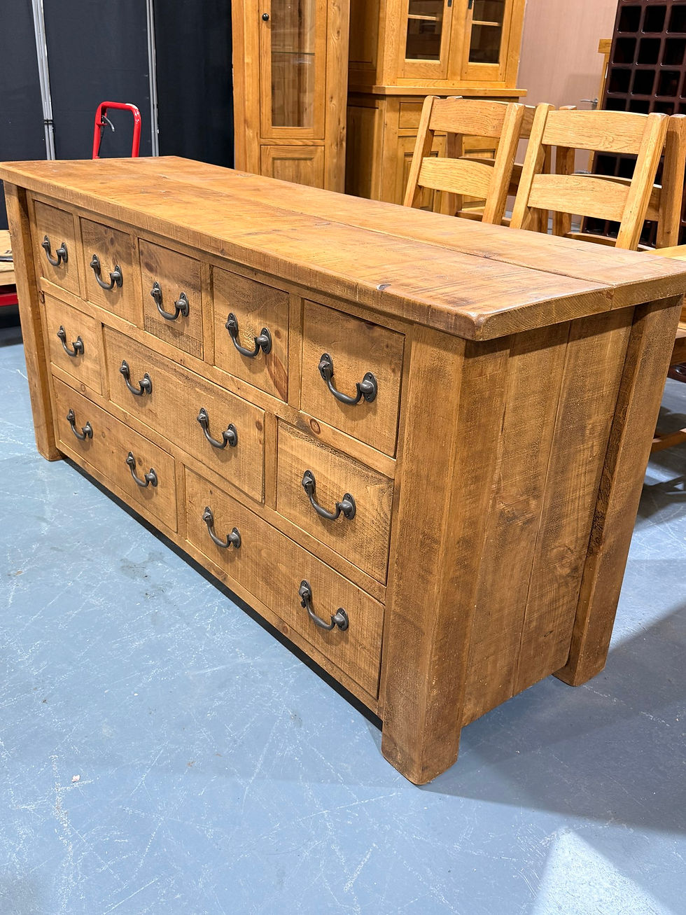 Thumbnail: XL Pine Plank 10 Drawer Chest