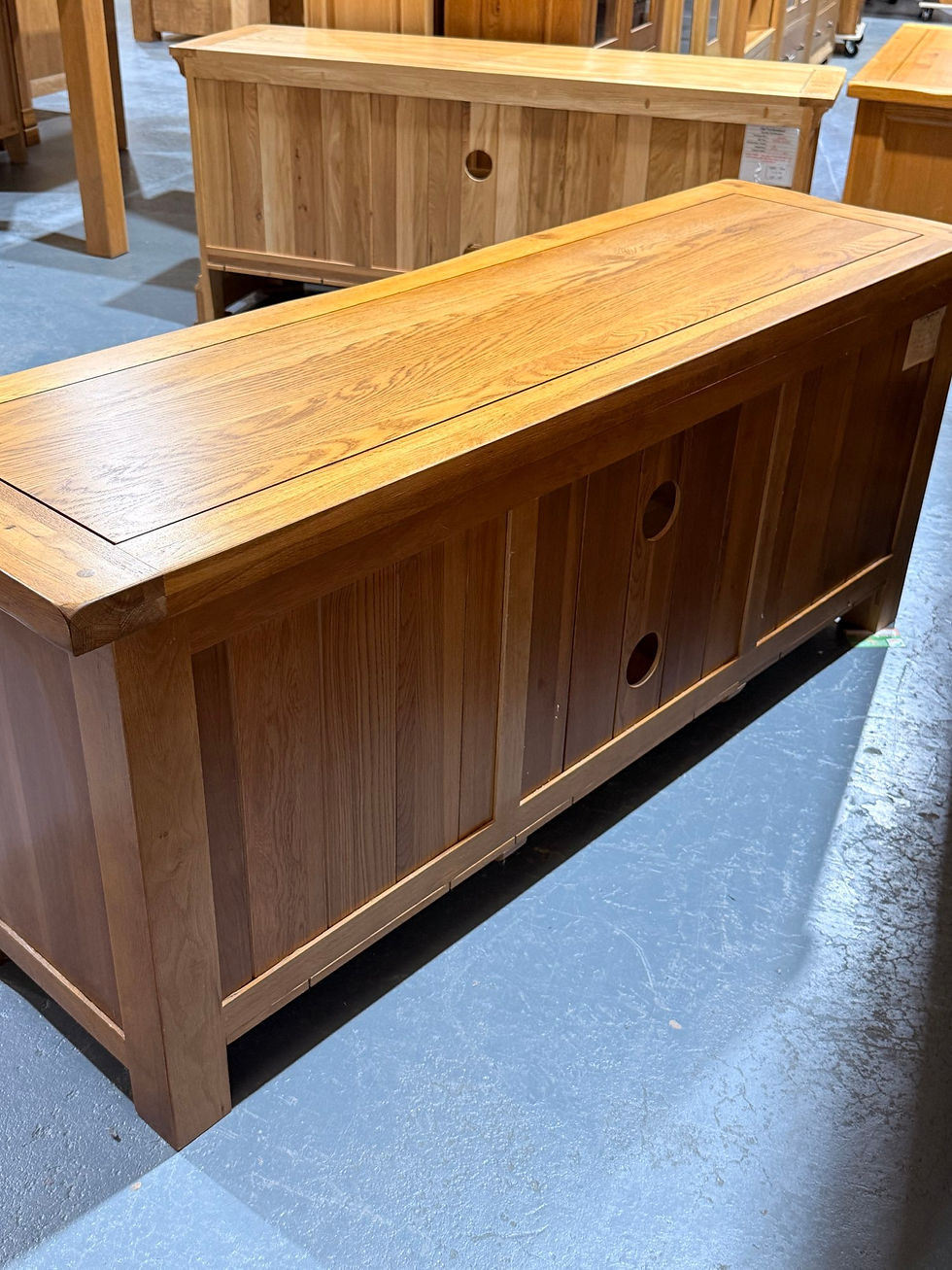 Thumbnail: Original Rustic Oak Large TV Unit