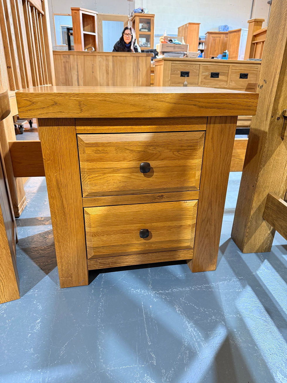 Thumbnail: A Pair of Hercules Rustic Oak Bedside Drawers 