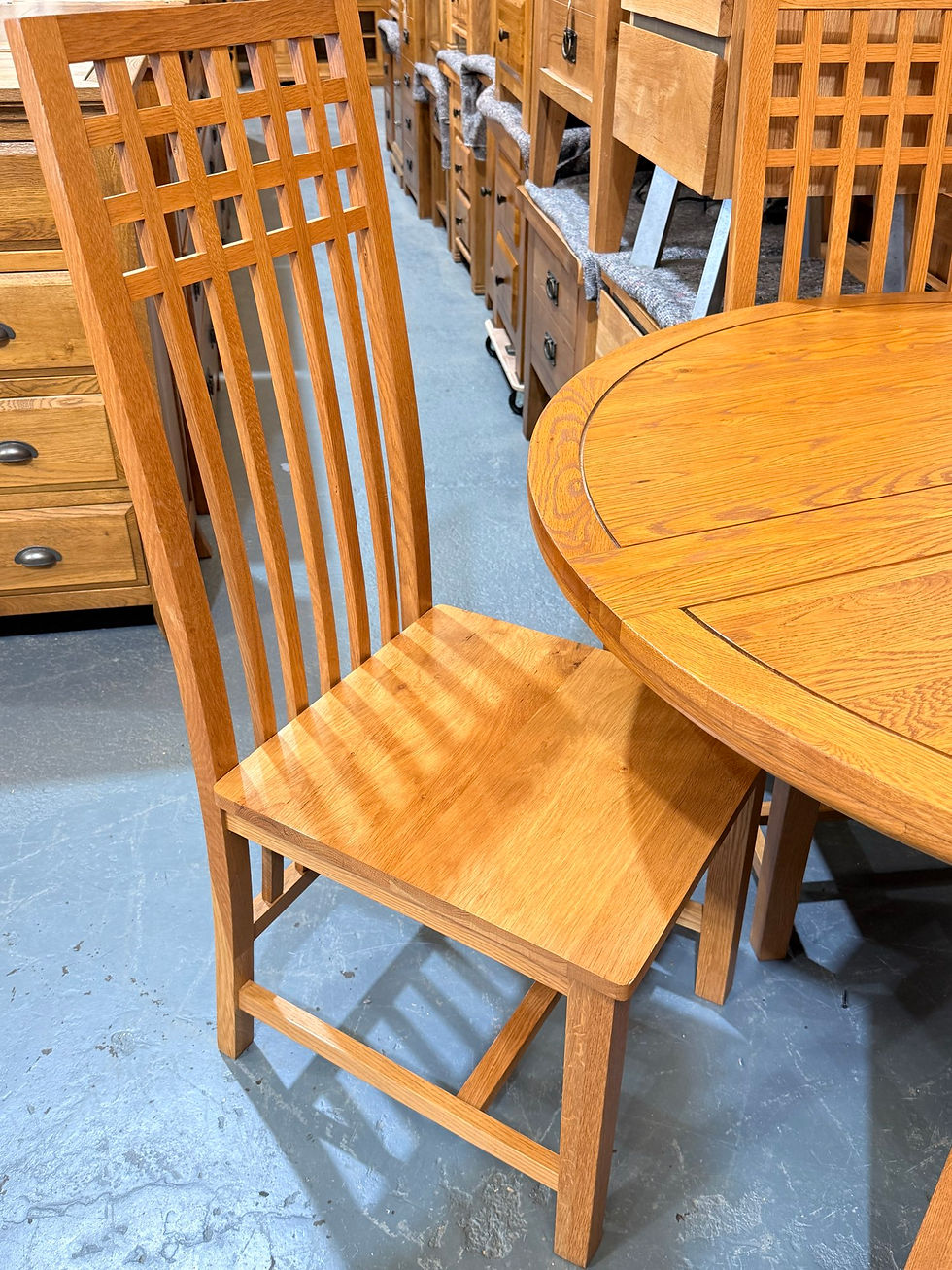 Thumbnail: Restored Oak Extending Table and 4 Oak Chairs