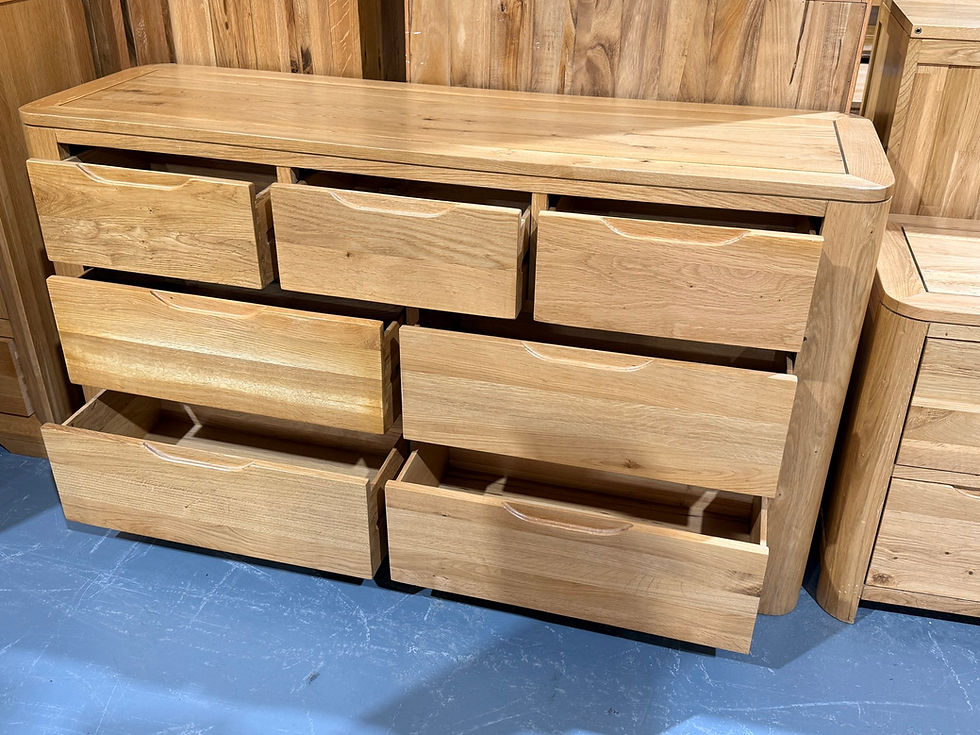 Thumbnail: Romsay 7 Drawer Solid Oak Chest