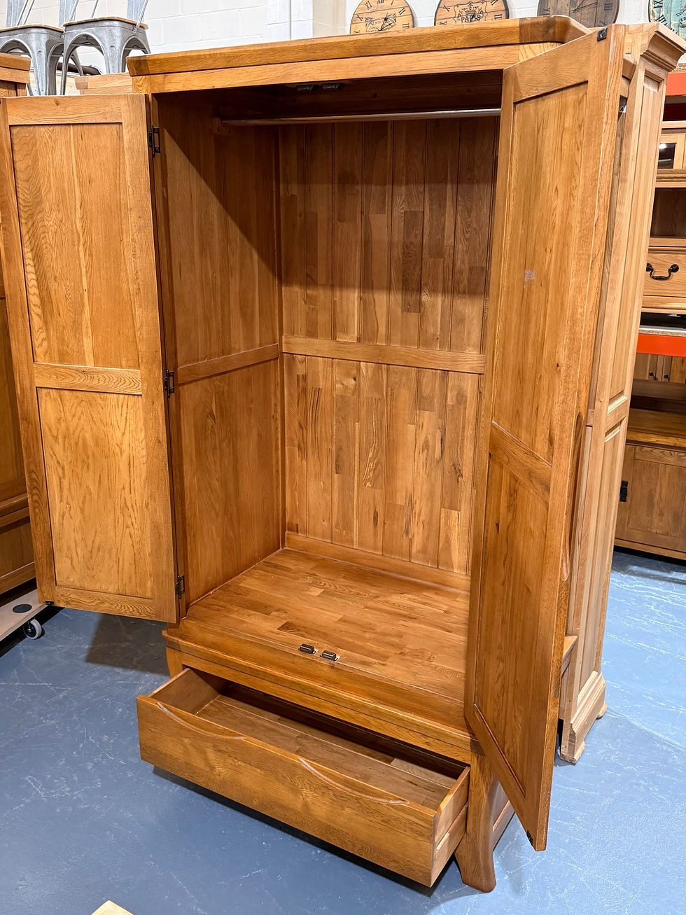 Thumbnail: Orrick Solid Rustic Oak Wardrobe
