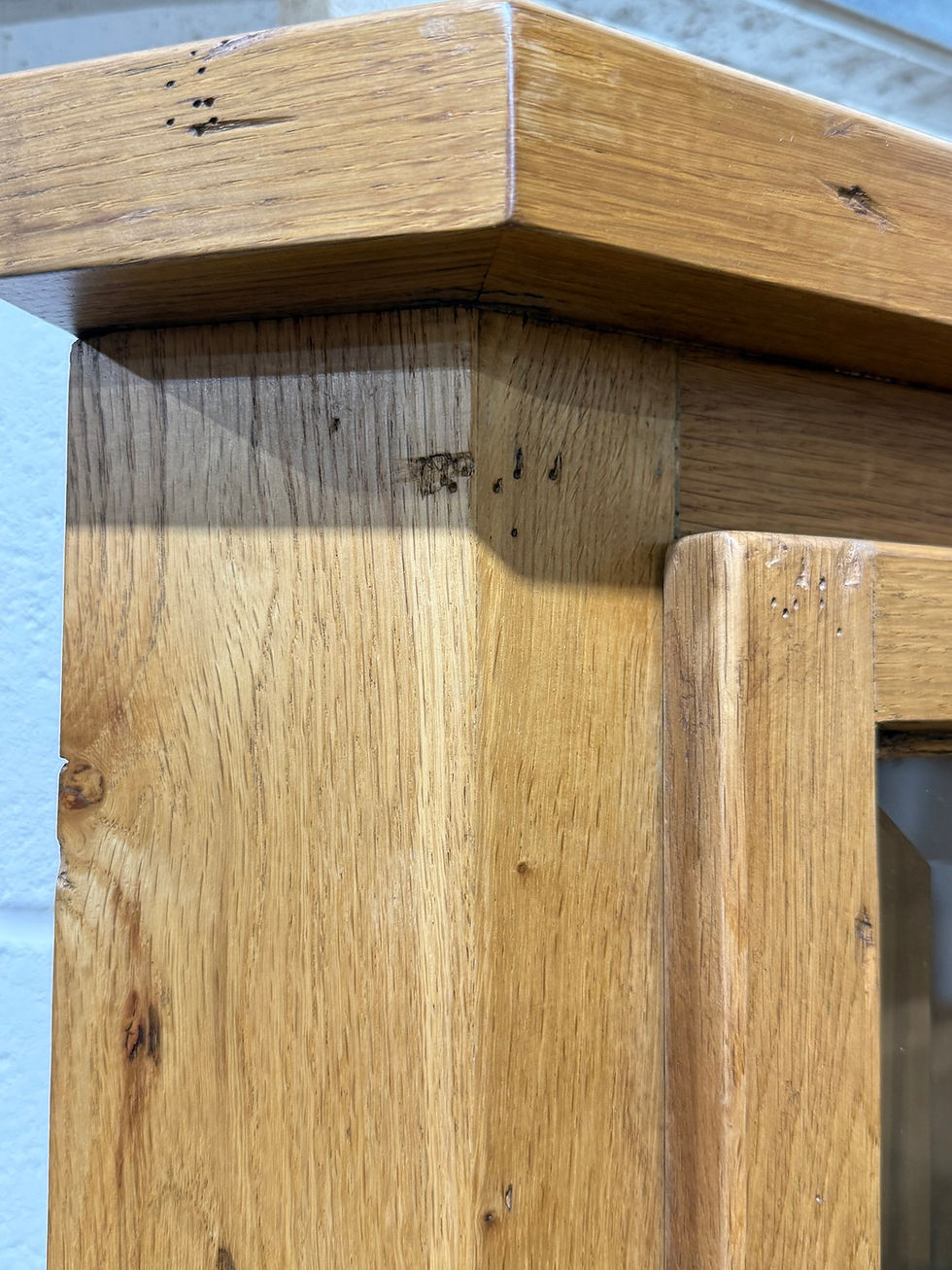 Thumbnail: Distressed Solid Oak Corner Display Unit