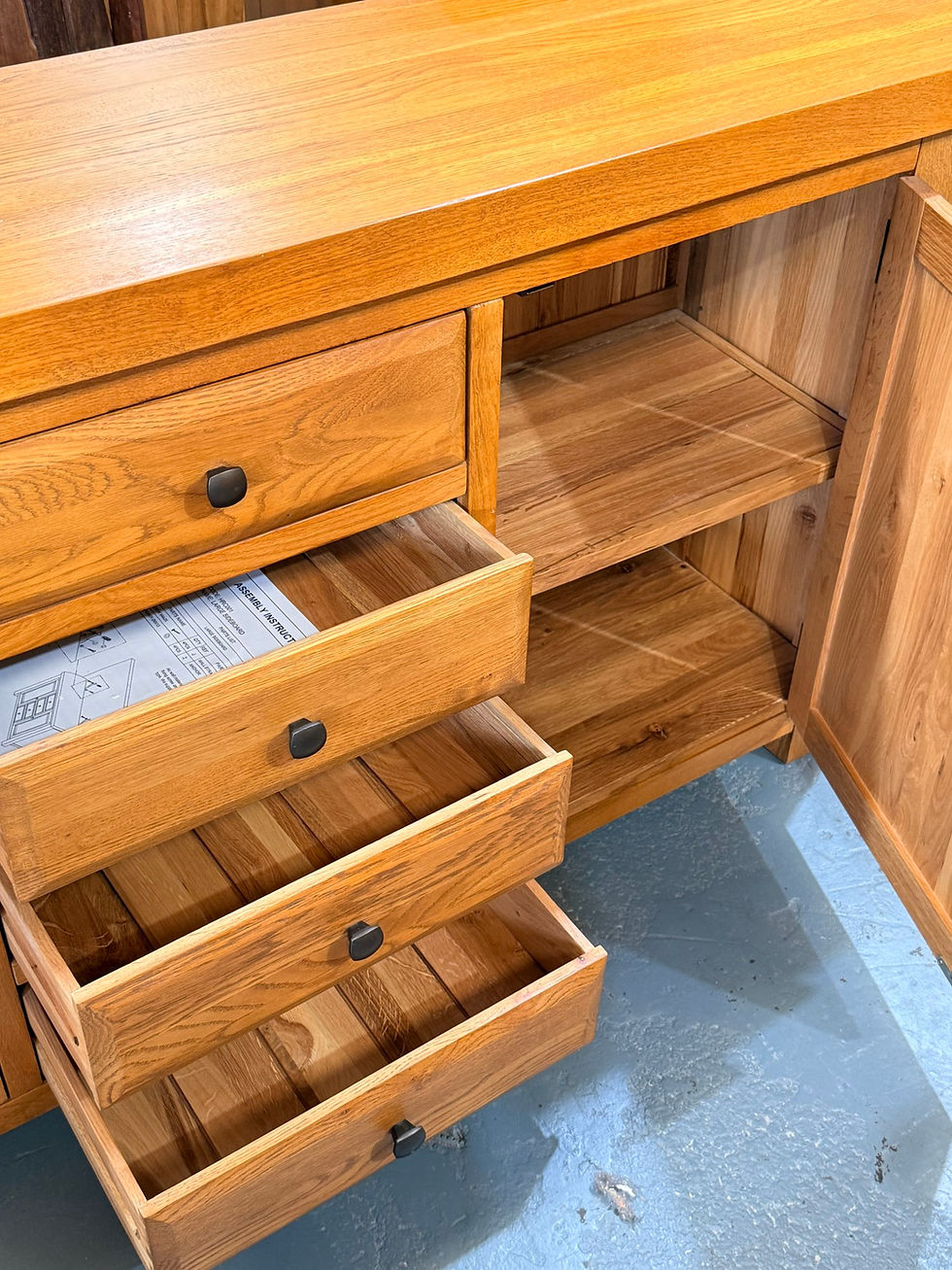 Thumbnail: Hercules Rustic Oak Large Sideboard