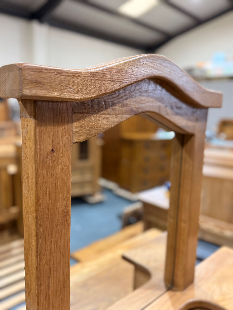 Thumbnail: Oak Dressing Table Mirror with Storage