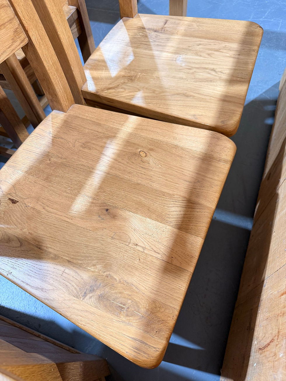 Thumbnail: 4 Quality Solid Oak Farmhouse Chairs