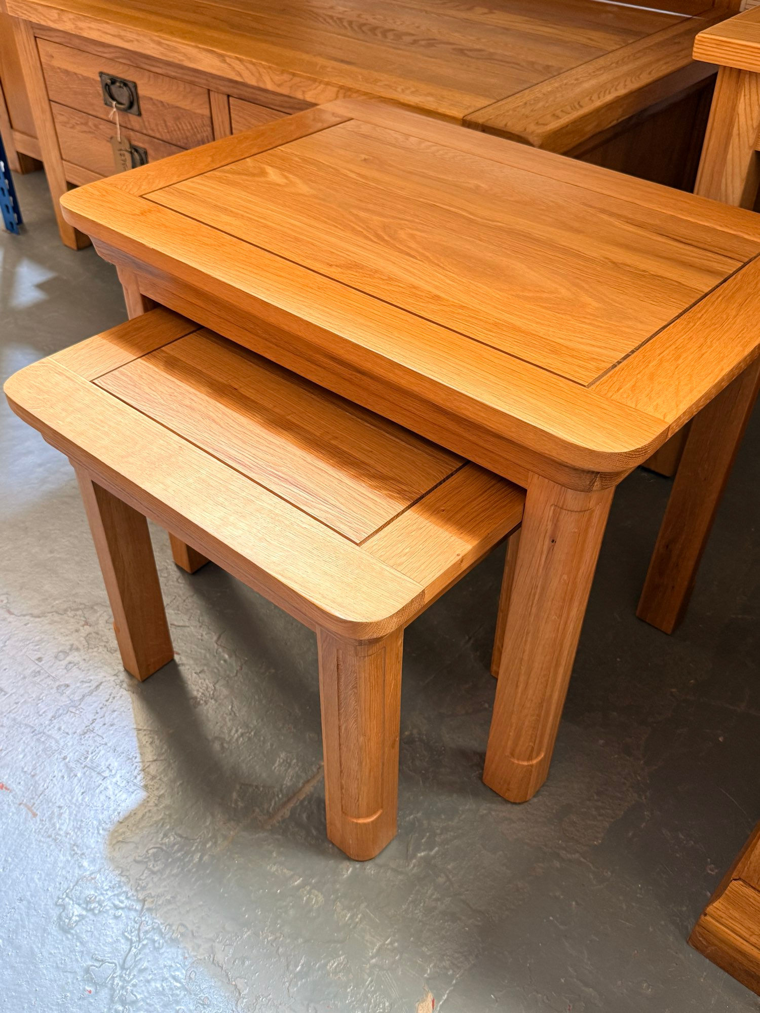 Canterbury Natural Oak Nest of 2 Tables