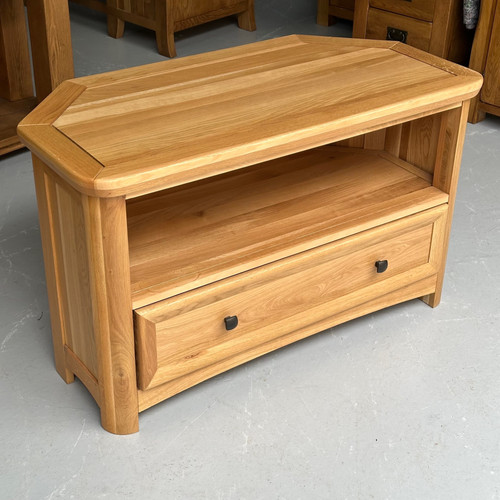 Wiltshire Solid Oak TV Unit, from Oak Furniture Land Oak Exchange