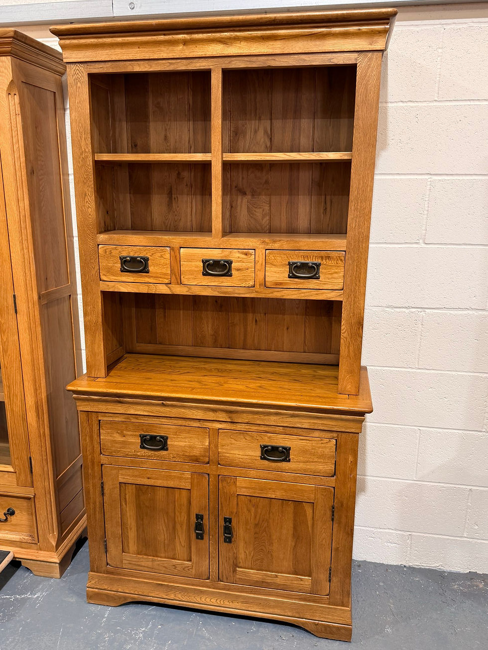 Thumbnail: French Farmhouse Small Rustic Oak Dresser