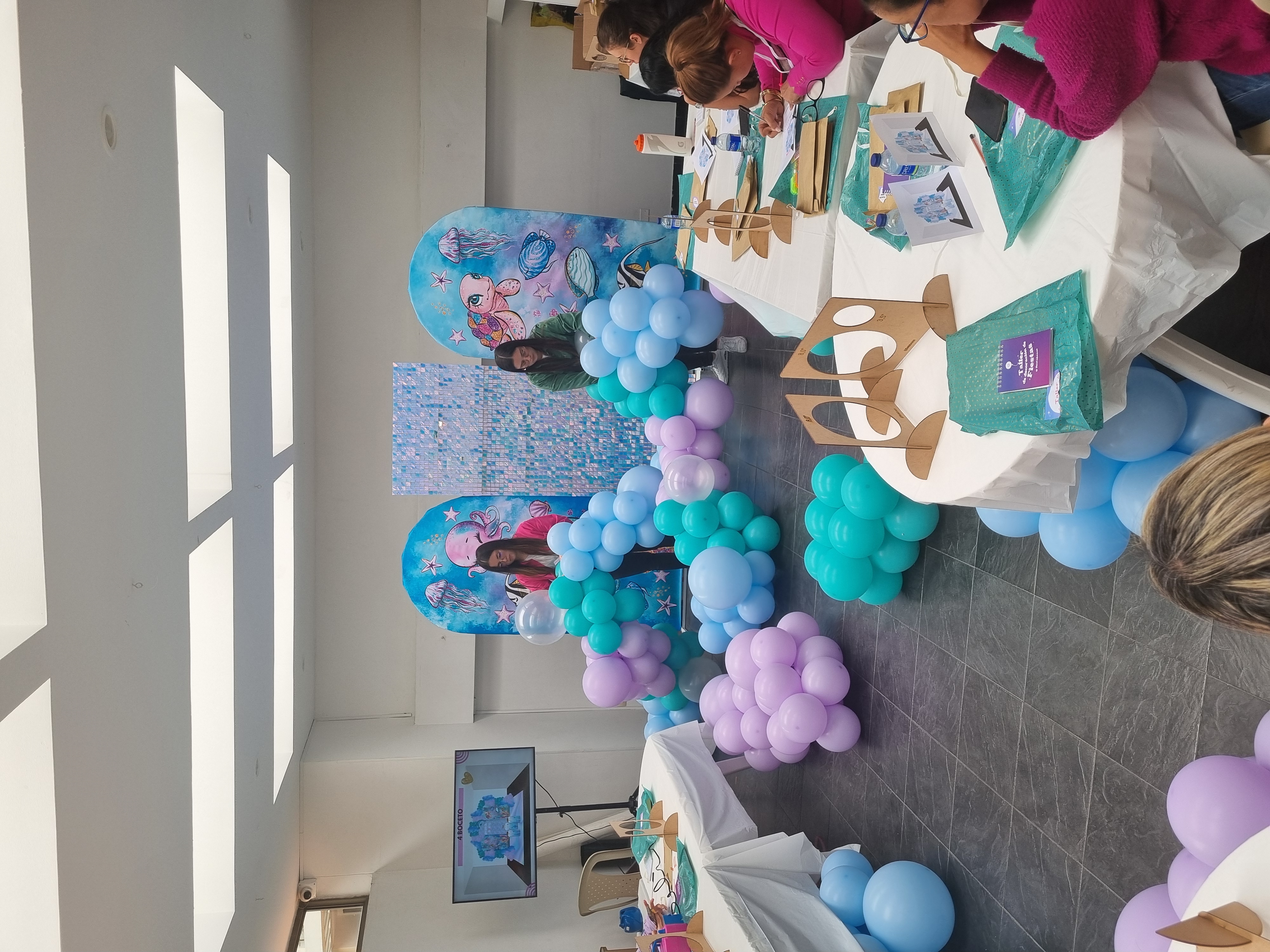 Práctica de guirnaldas de globos