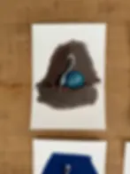 Art print of an ostrich balloon on table. by Sofía cristina Jiménez