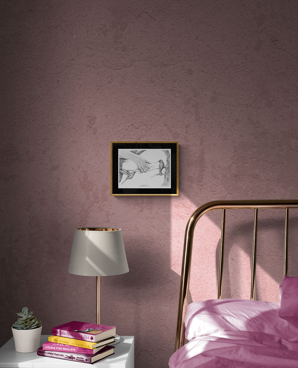 Miniatura: Lámina fine art El espacio permanente. Colibrí guitarra