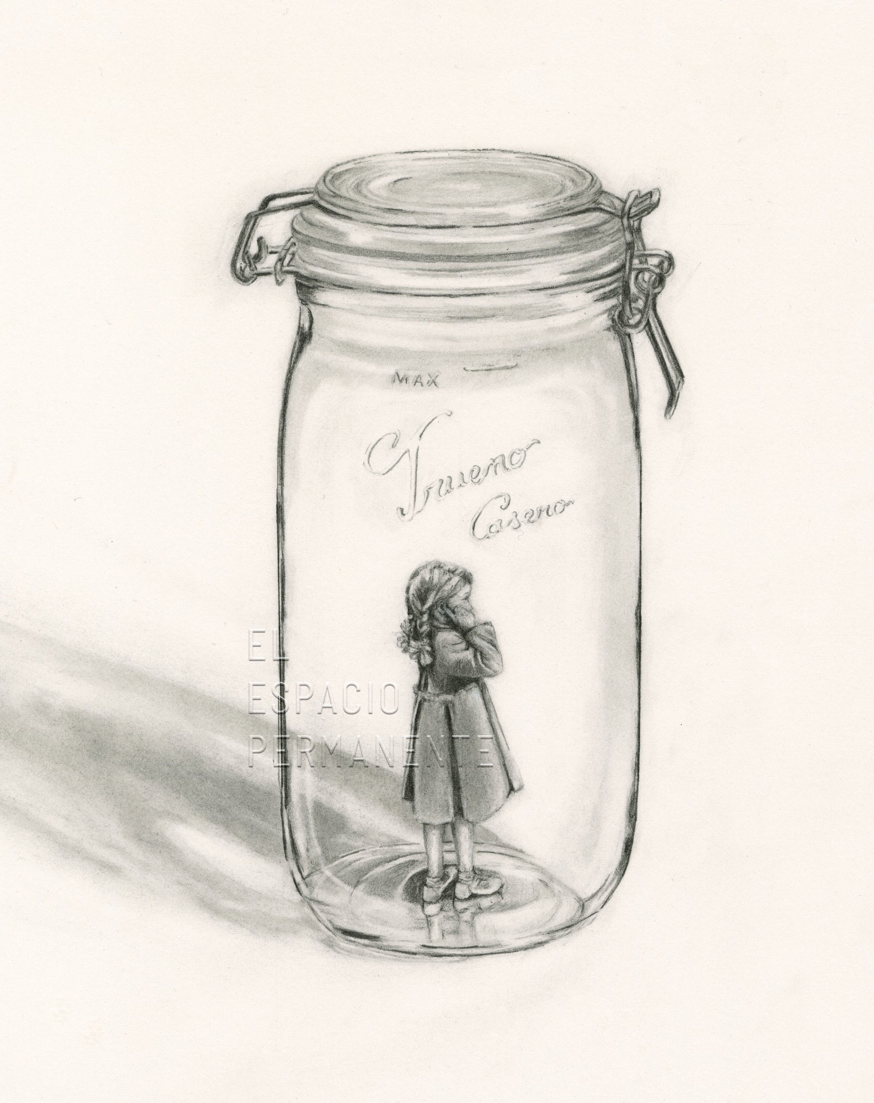 Lámina fine art El espacio permanente.Trueno casero