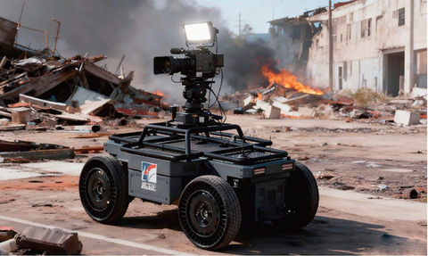 REBIO UGV + Professional Camera, Eliminates The Need For Tracks On Film Site