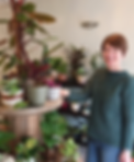 Julie, Houseplant Advisor, owner of Pure Plants Hexham with peat-free indoor plants in the shop
