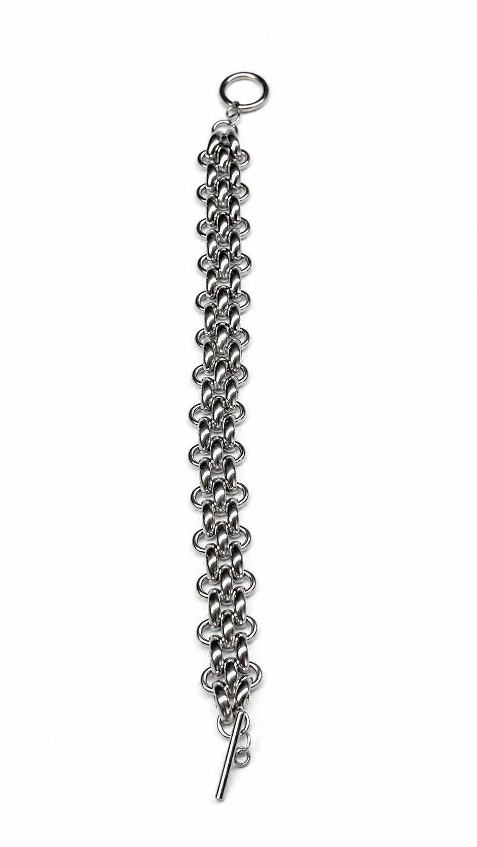 Miniatura: Pulsera Intercalada Plateada