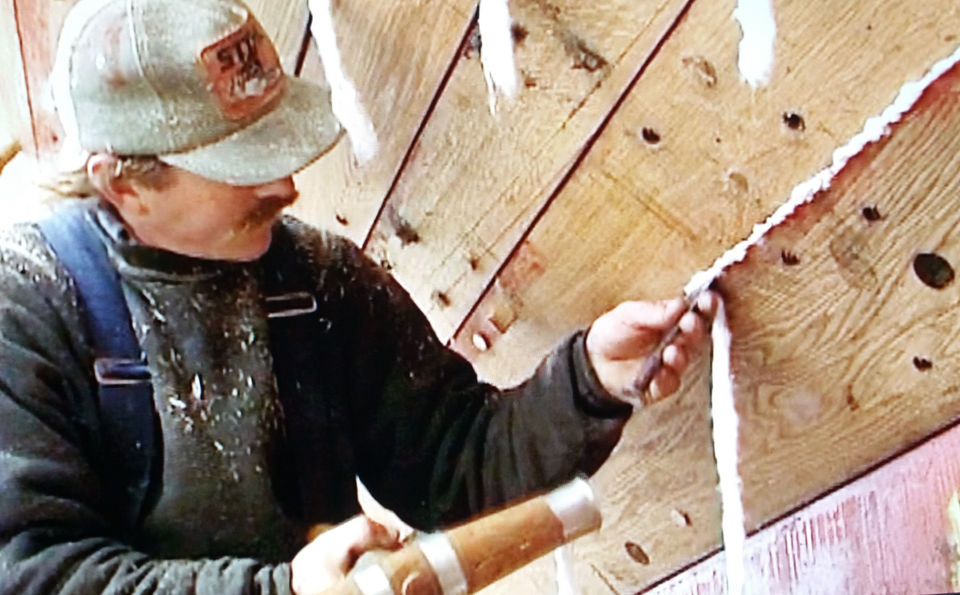 Jim Caulking the Lannon