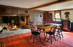 Milk painted paneling