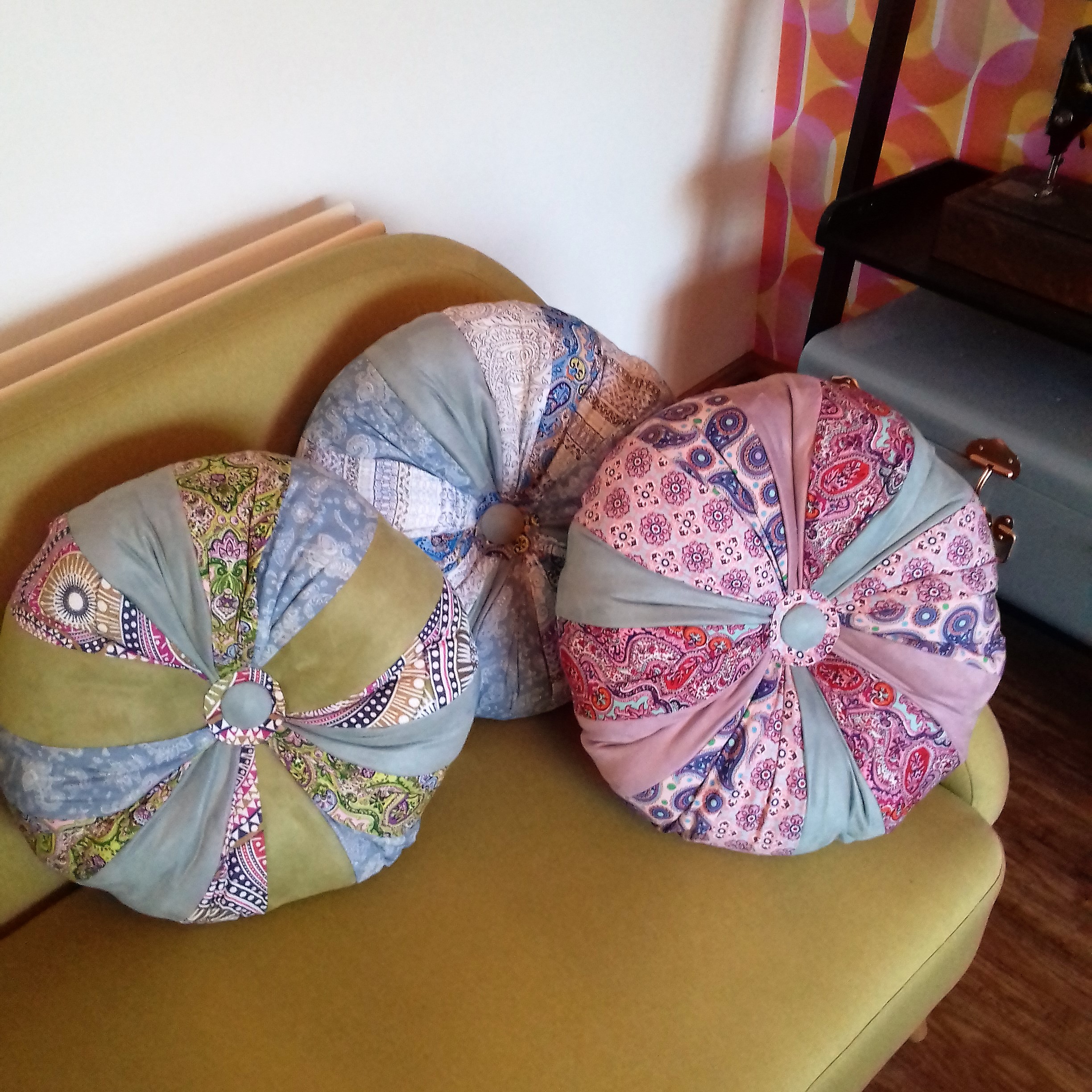 Selection of medium pumpkin cushions