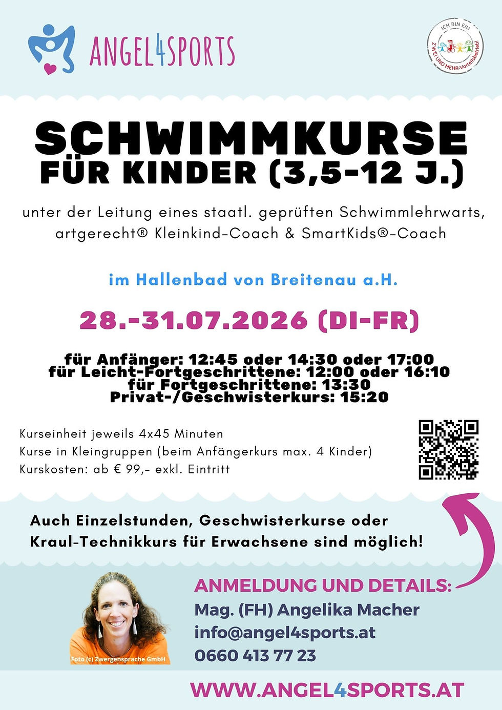 Sommer-Schwimmkurs im Hallenbad Breitenau