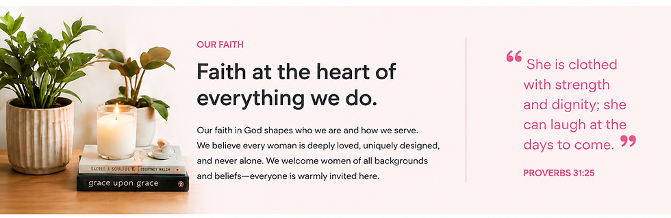 faith at the heart of what we do at Every Girl Living