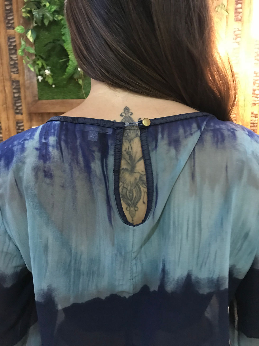 Miniatura: Camisa azul transparente tramp