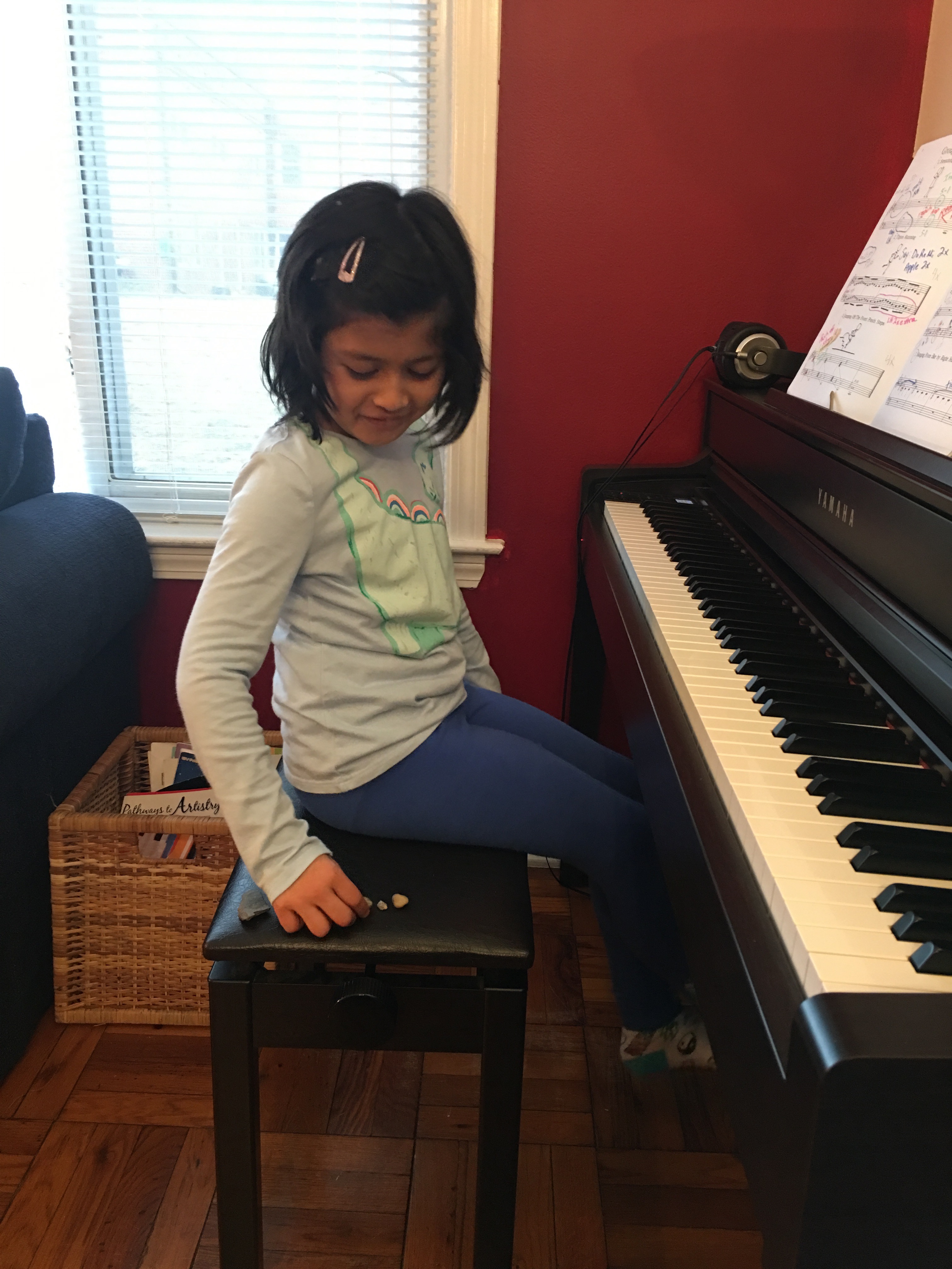 Annika having fun practicing