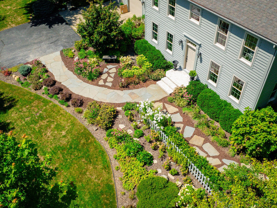 Residential paver sidewalk installation in Novi