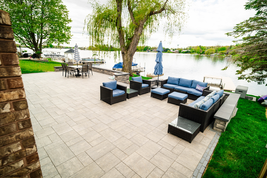 Brick paver patio project Michigan