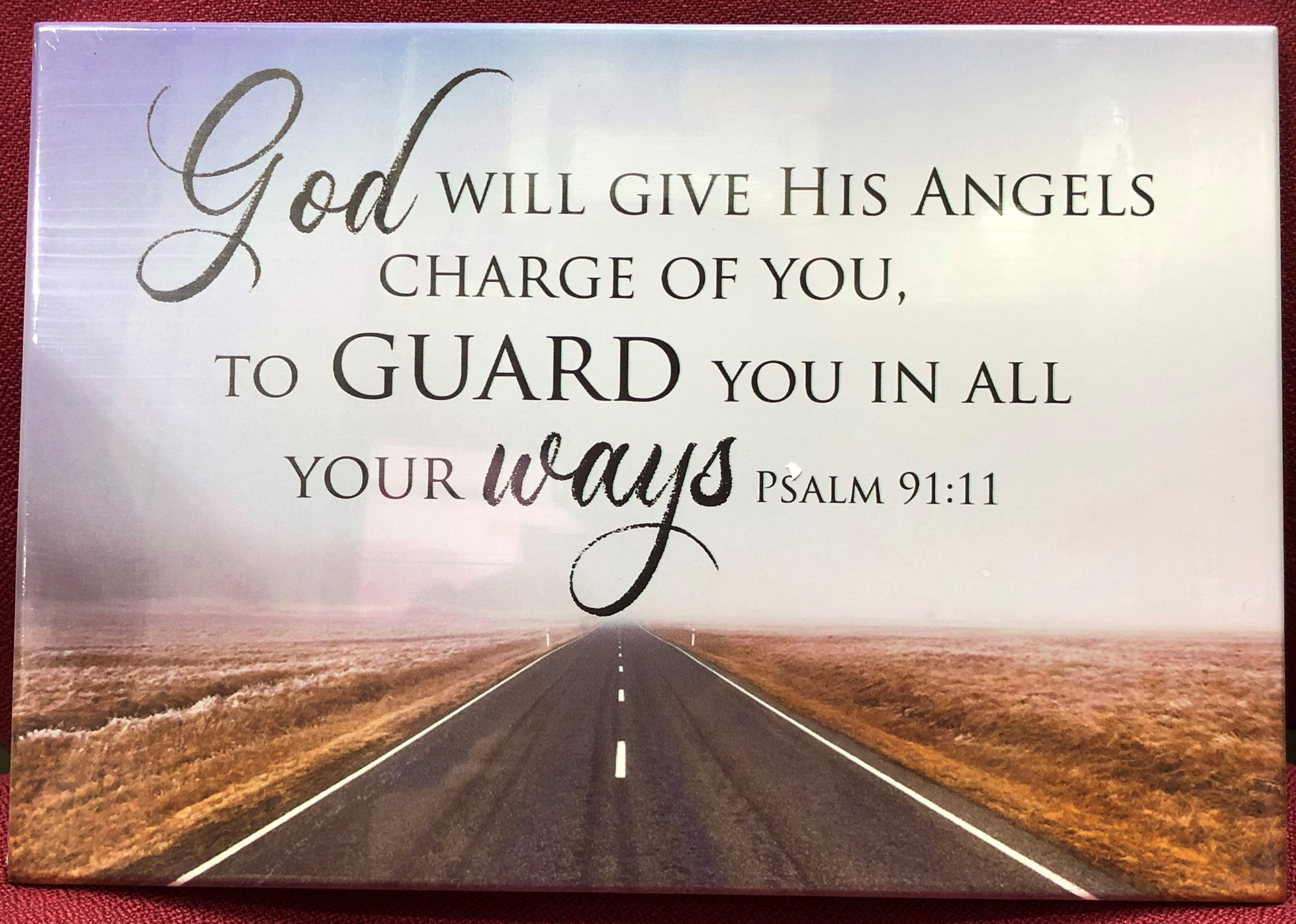 PLAQUE GOD WILL GIVE PR15-521 PSALM 91 A4 20 CM X 30 CM