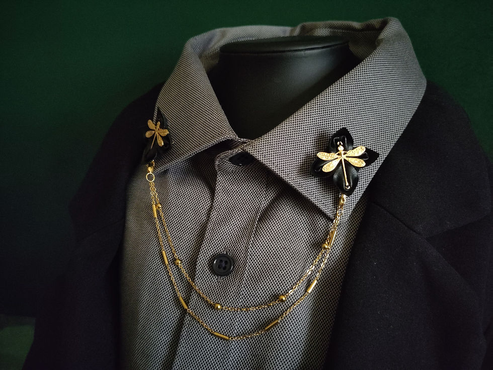 Combiné broches Libellules lien double lebecdemeraude