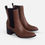 Thumbnail: Brown Leather Ankle Boots Canna – Chelsea Boots With 6.5 Cm Block Heel