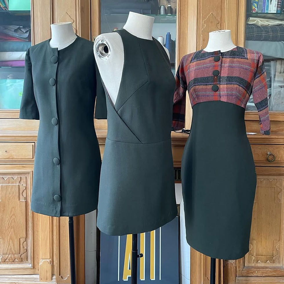 robes col rond inspiration années 70 folk