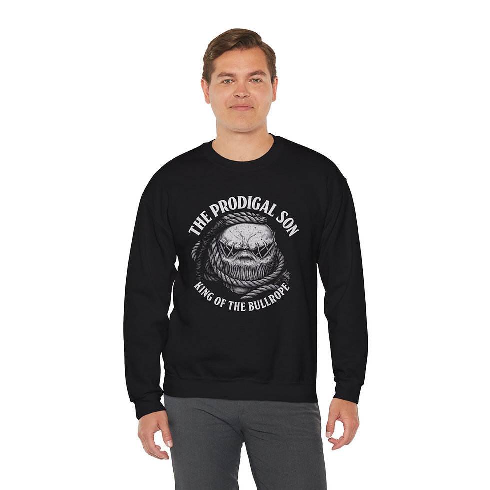 Thumbnail:   The Prodigal Son: King of the Bullrope Crewneck Sweatshirt Graphic Pullover