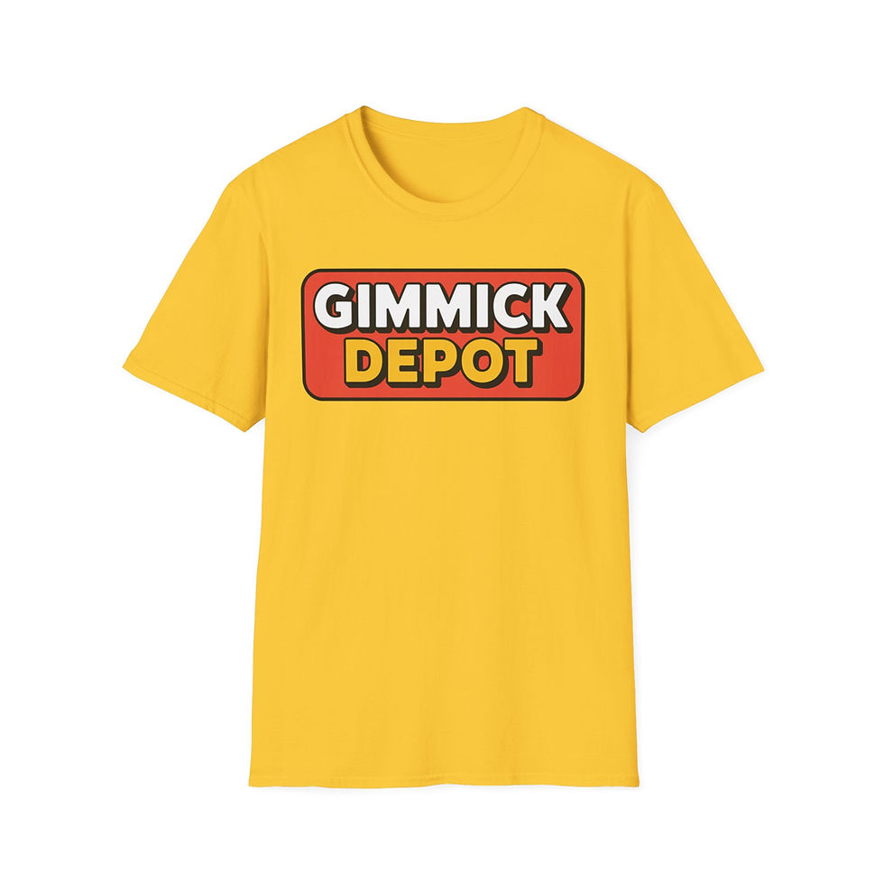 Thumbnail: Gimmick Depot T-Shirt — Big Box Wrestling Gimmick Parody Tee