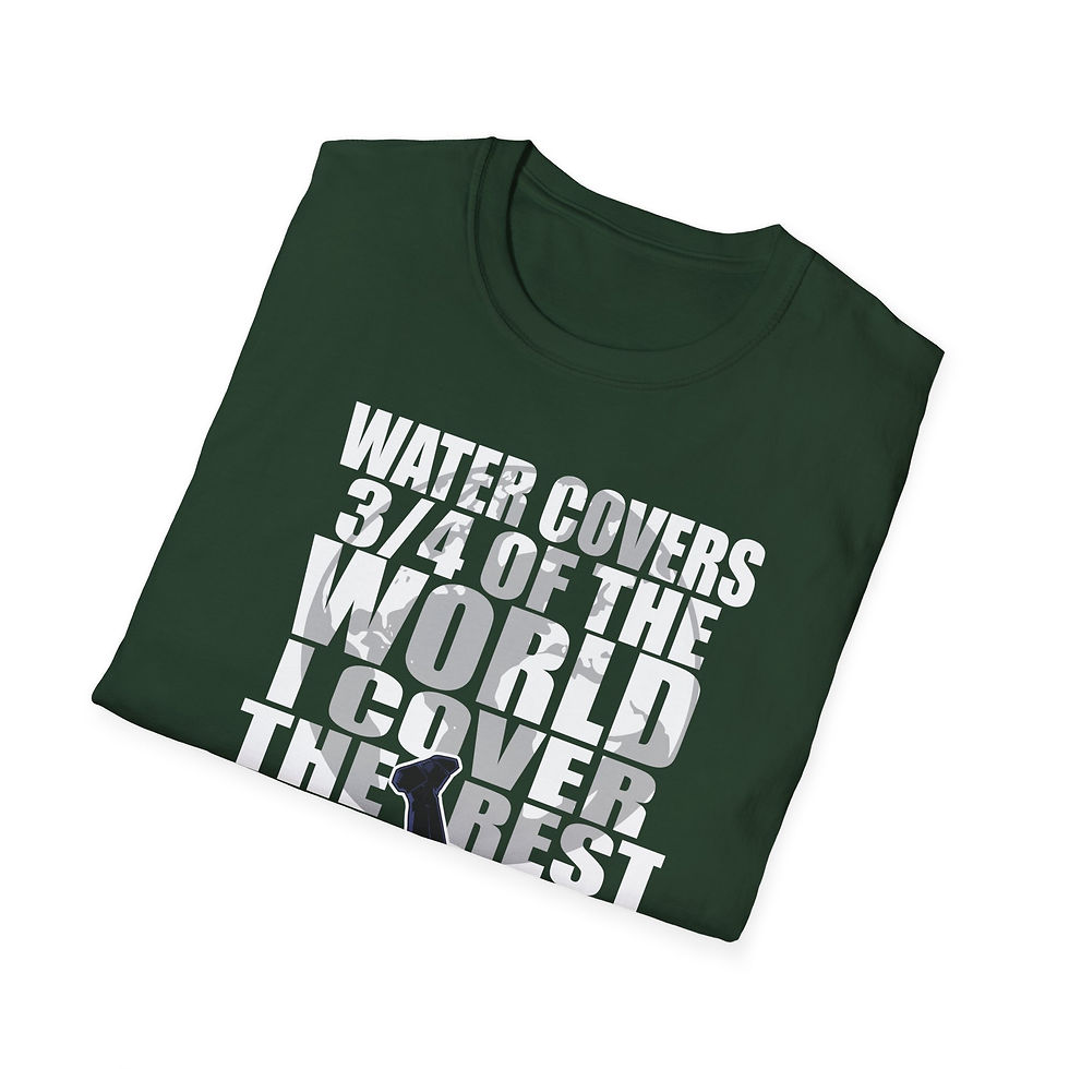 Thumbnail: KC Jackson T-Shirt — Water Covers 3/4 of the Earth Wrestling Tee