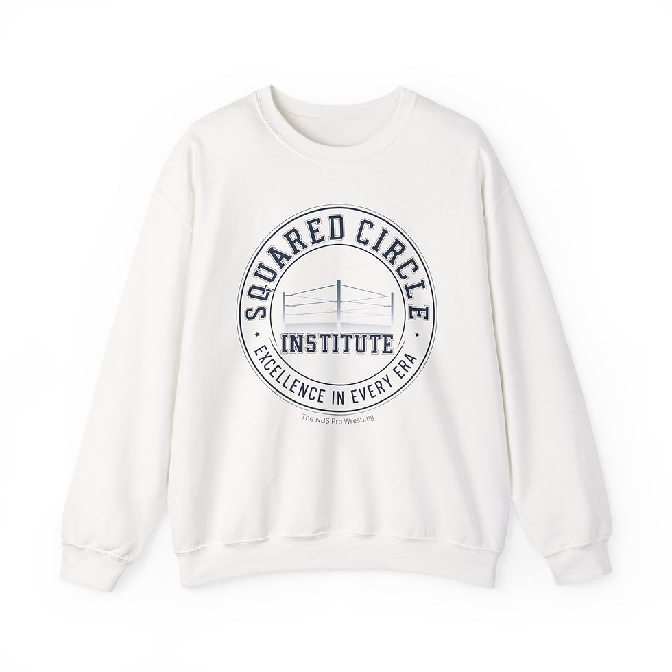 Thumbnail: Squared Circle Institute Crewneck Sweatshirt Vintage Pro Wrestling Academy Logo