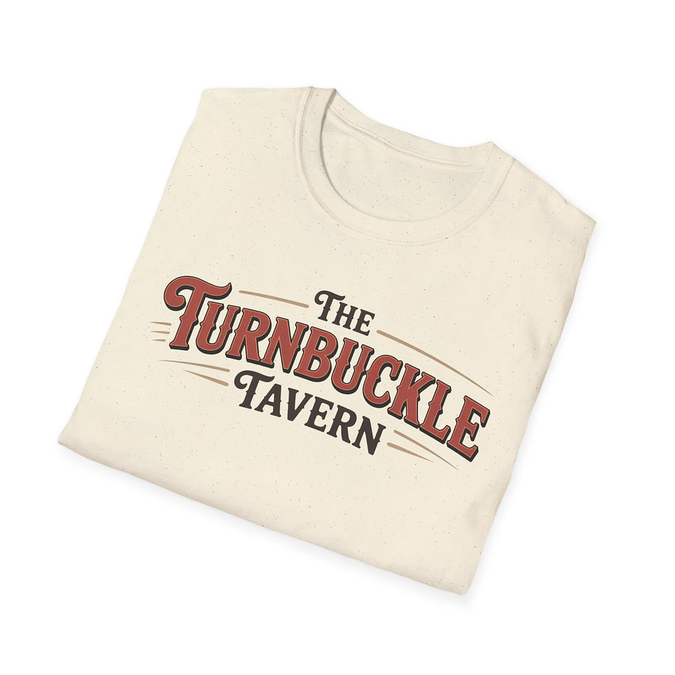 Thumbnail: The Turnbuckle Tavern T-Shirt — Vintage Pro Wrestling Bar Logo Tee