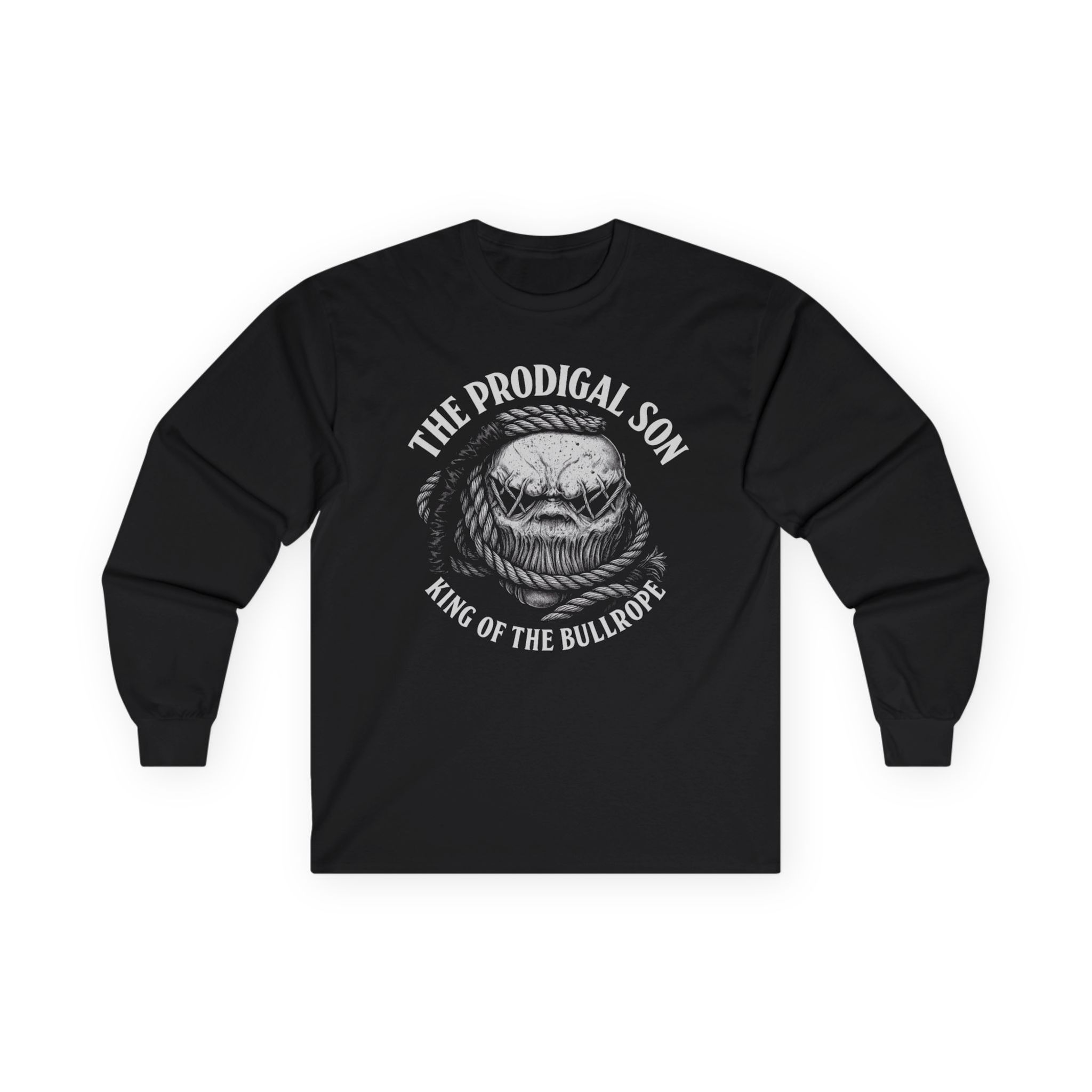 The Prodigal Son: King of the Bullrope Long Sleeve Black and White Graphic Tee