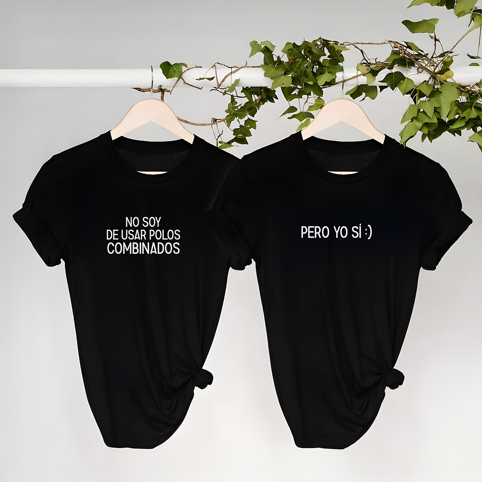 Polos Match Pareja  "No soy de usar polos combinados - Pero yo sí :)"