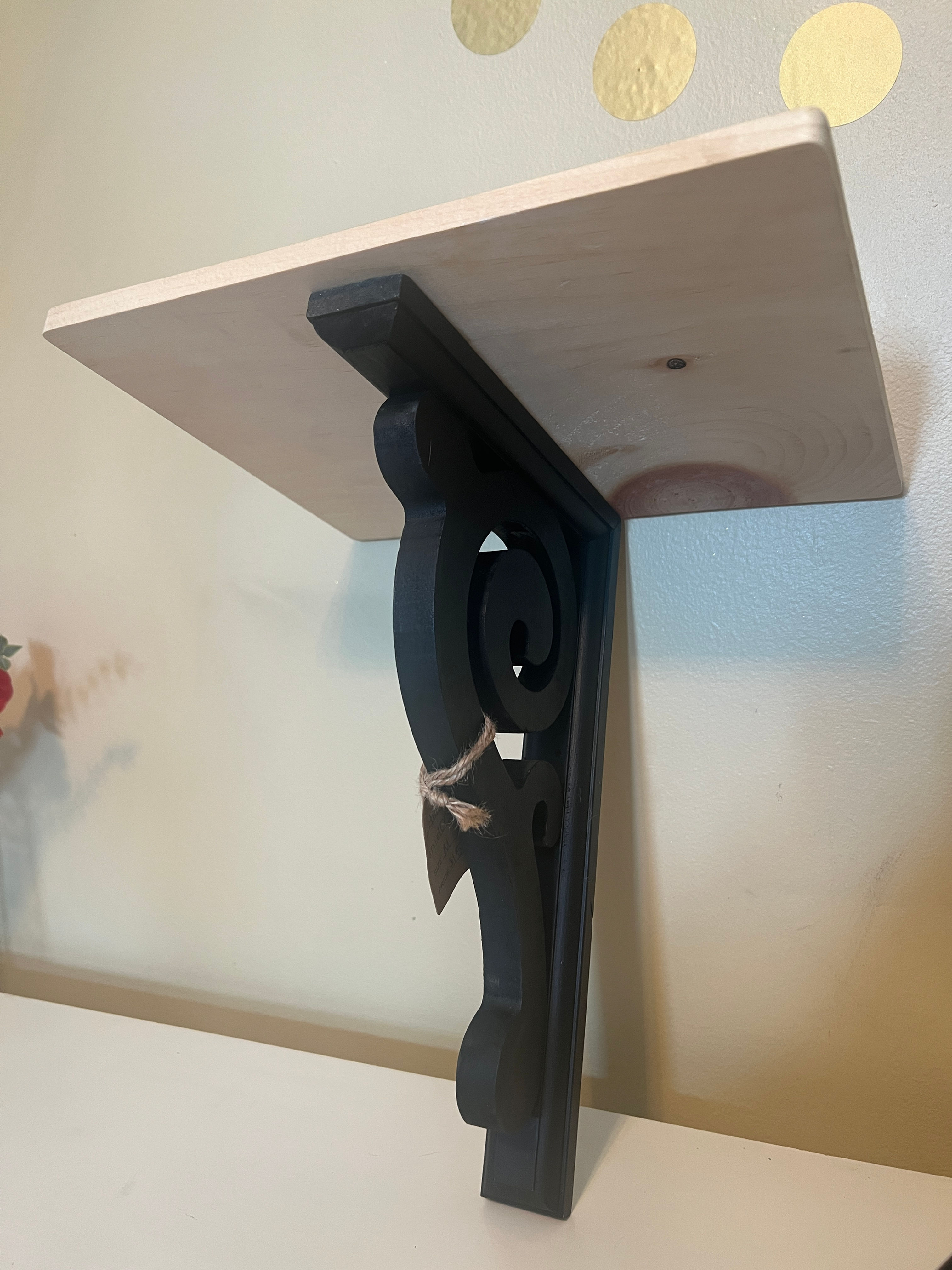 Small Black Corbel Shelf