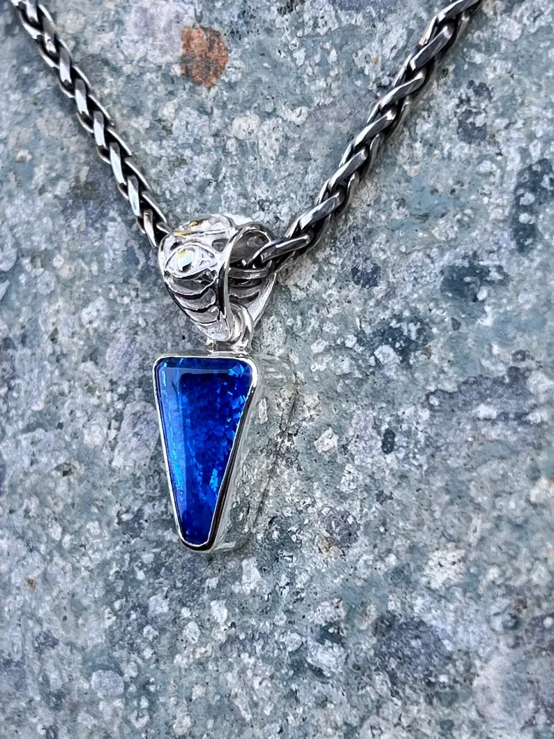 Thumbnail: S 139 - Siberian Blue Simple Pendant