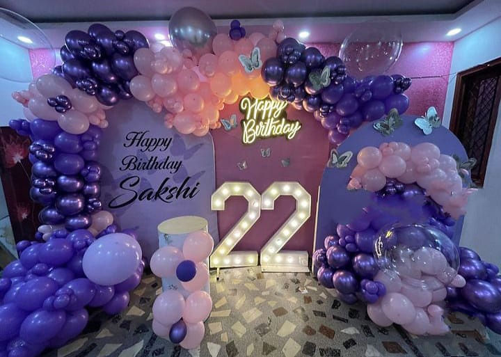Pastel Balloon Setup for Birthday